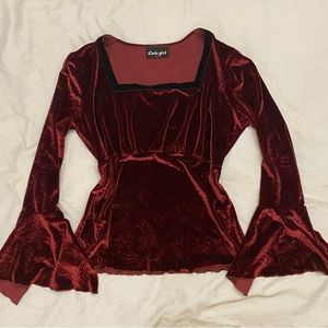Vintage Y2K Whimsigoth Milkmaid Top
